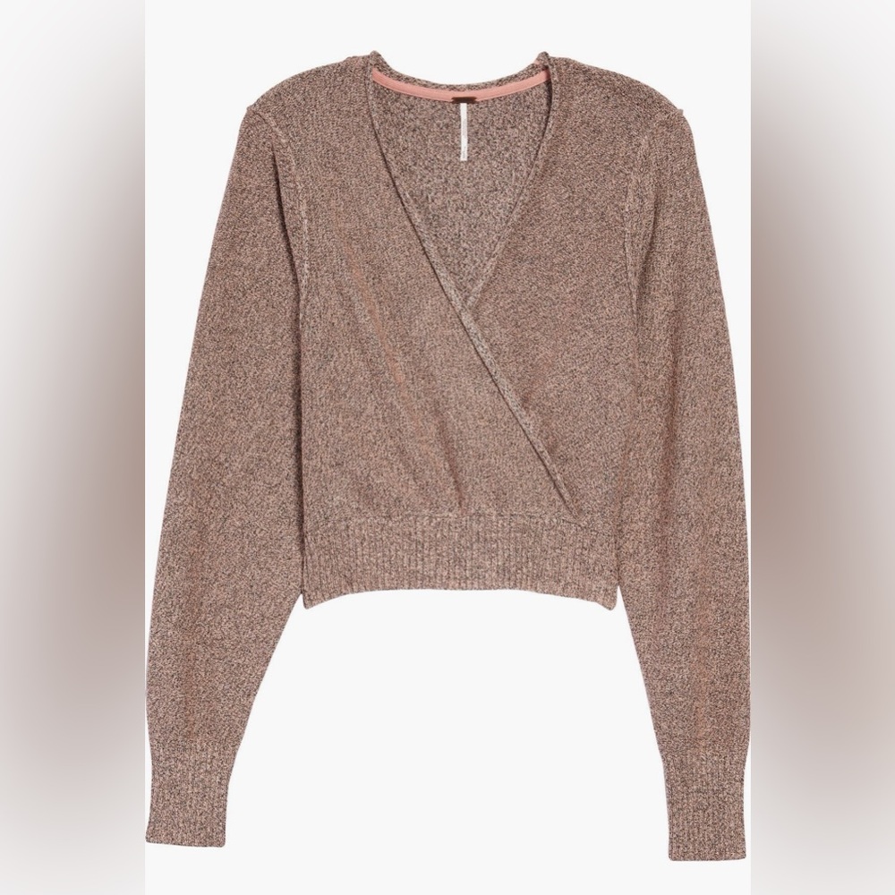 Free People ‘Go for the Gold’ Wrap Sweater in XS - like new